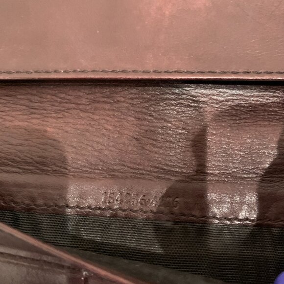 Gucci Brown Leather Bifold Long Wallet Sku#84185 (gently used, pocket dusty) - Picture 11 of 14